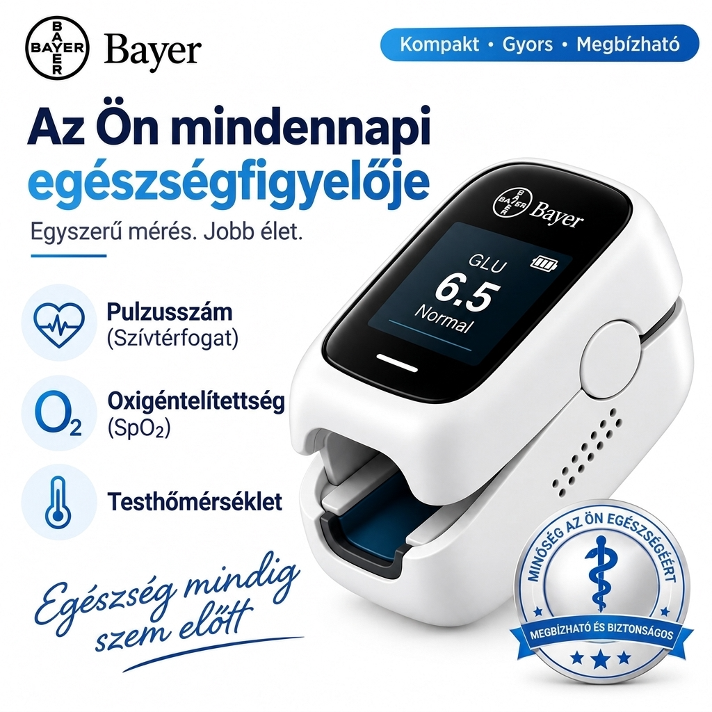 Bayer 12 az 1-ben vércukormérő – digitális, nem invazív, tű és szúrás nélküli vércukor készülék